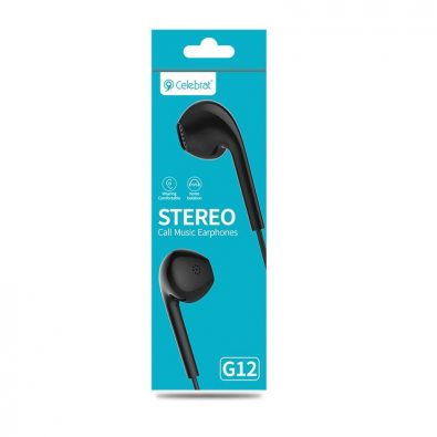 CELEBRAT Ακουστικά G12 με μικρόφωνο, 1.2m, μαύρο