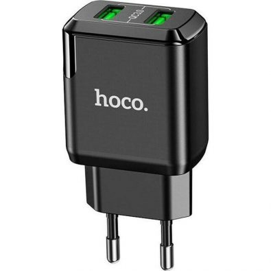 Hoco N6 Φορτιστής Charmer, 2 USB, QC3.0, 18w, μαύρο