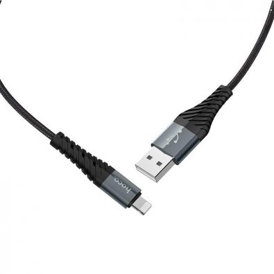 Hoco Braided USB to Lightning 1m (X38 Cool) - Μαύρο