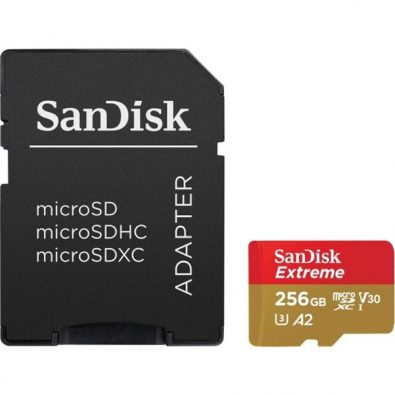 SanDisk Extreme 256GB Micro SDCX UHS-I Card U3 V30 Class 10