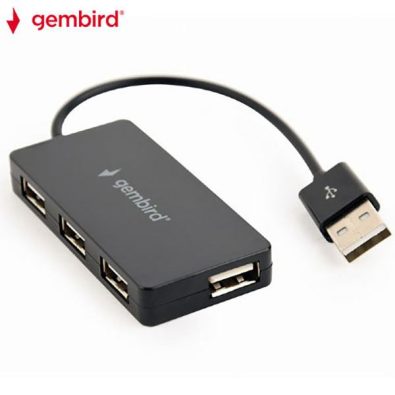 GEMBIRD USB HUB 2.0 4-PORT BLACK
